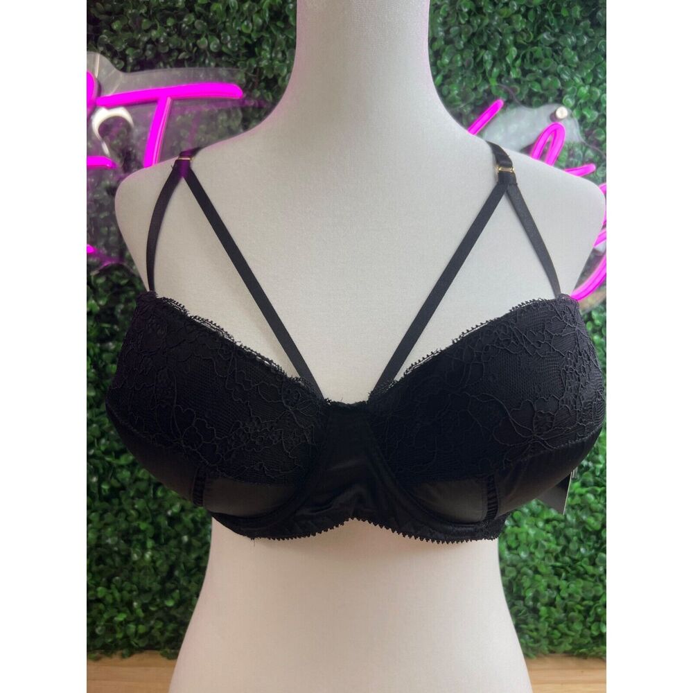 NWT Womens Body Frosting 34 D Sexy Black Lacy Bra New Ladies Bra